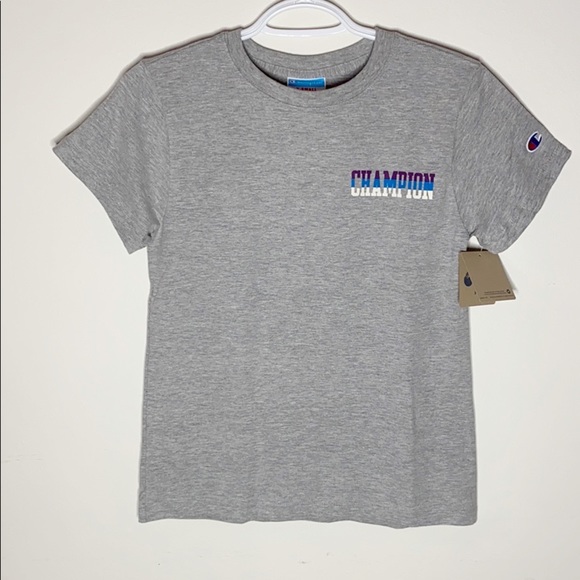 Champion retro tri color tee with logo at back XS - Picture 3 of 8